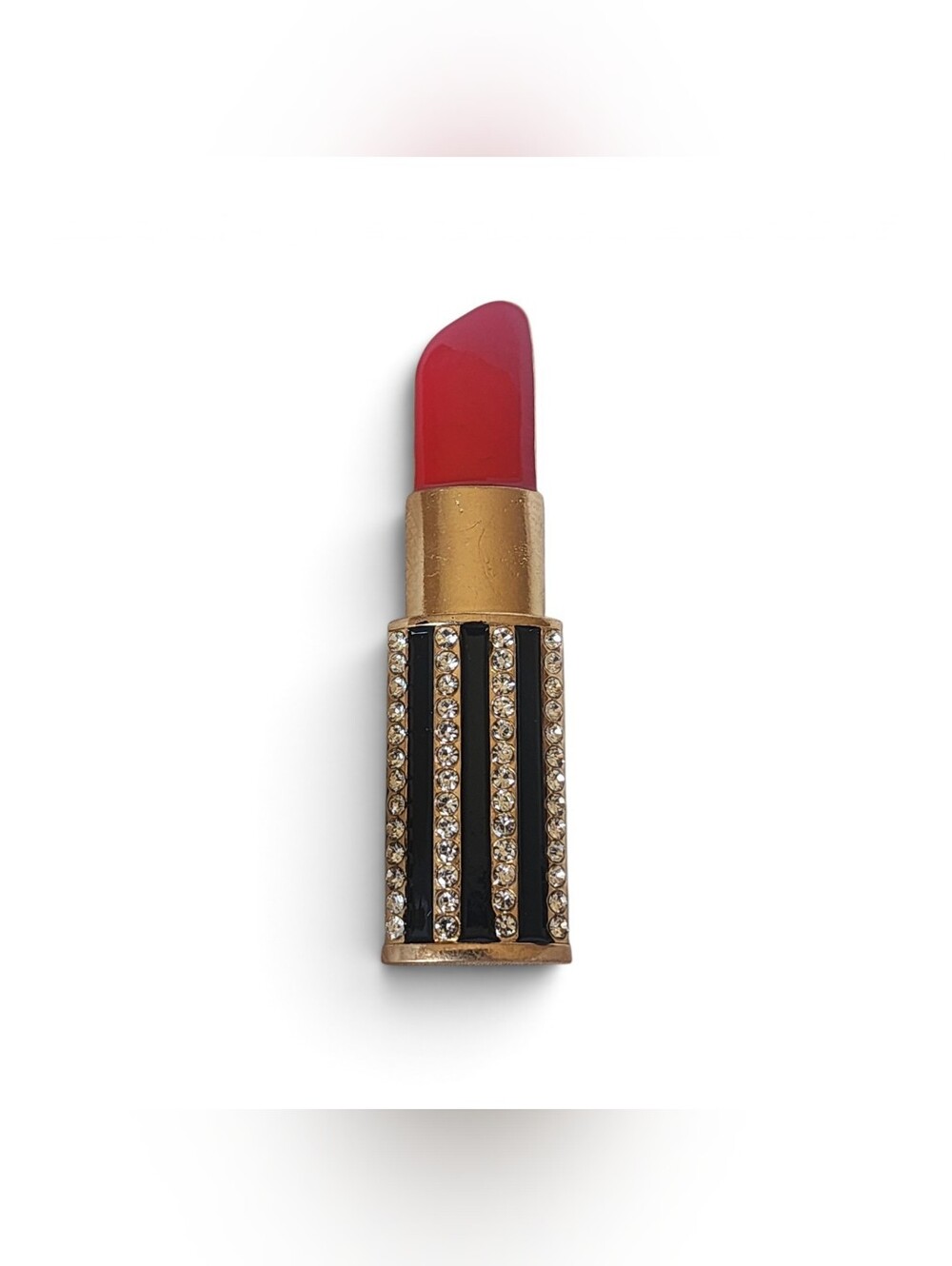 💄✨ Glamour Lipstick Crystal Rhinestone Brooch